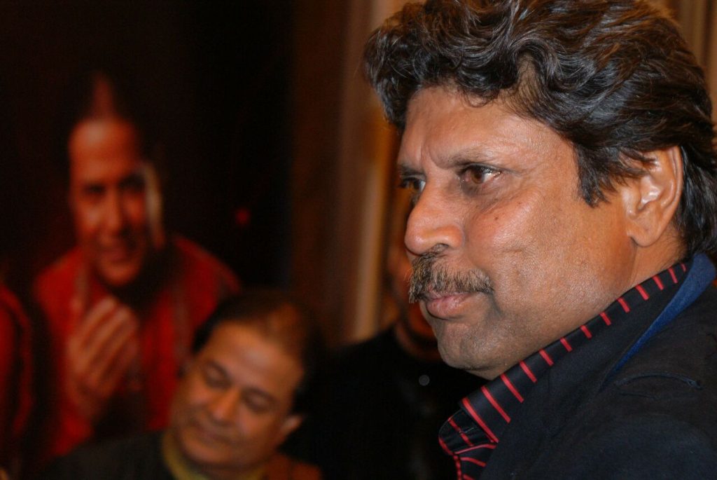 Close-up of Kapil Dev at an event