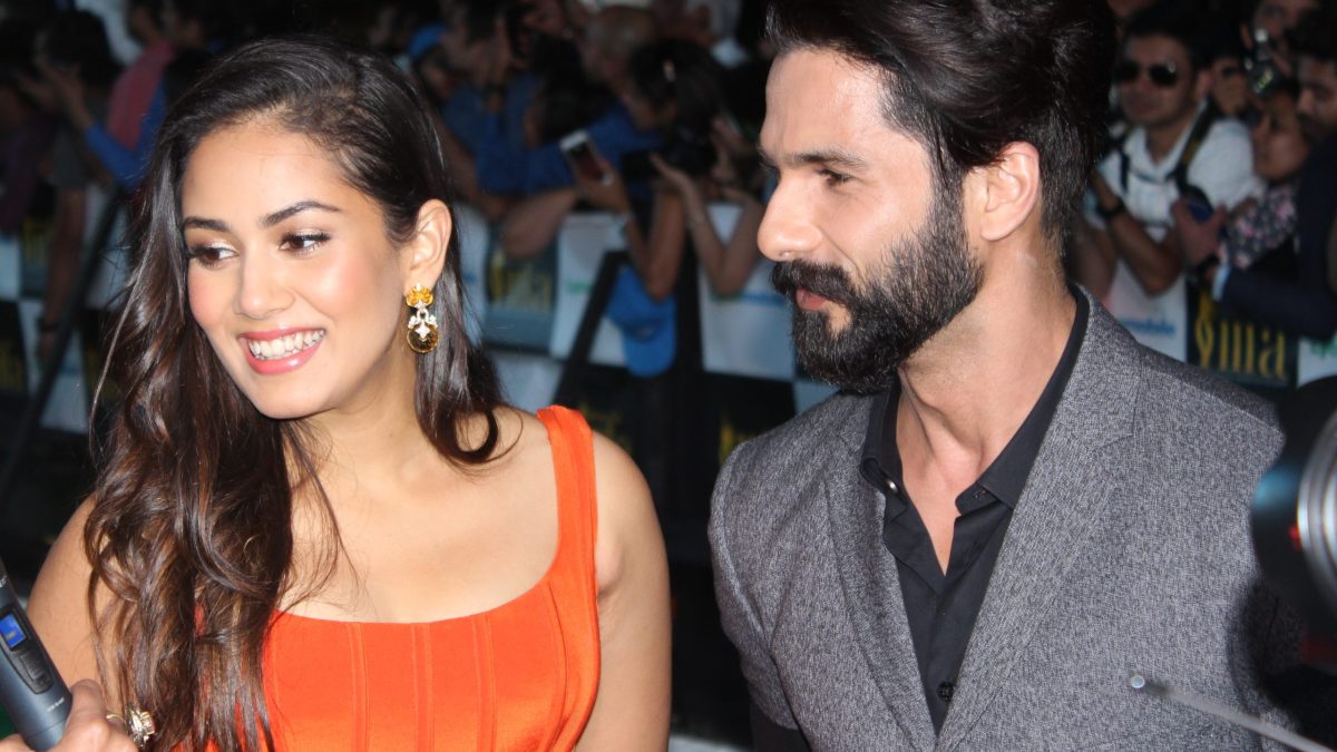Shahid Kapoor and his wife Mira Rajput on the green carpet at the IIFA Awards in New York