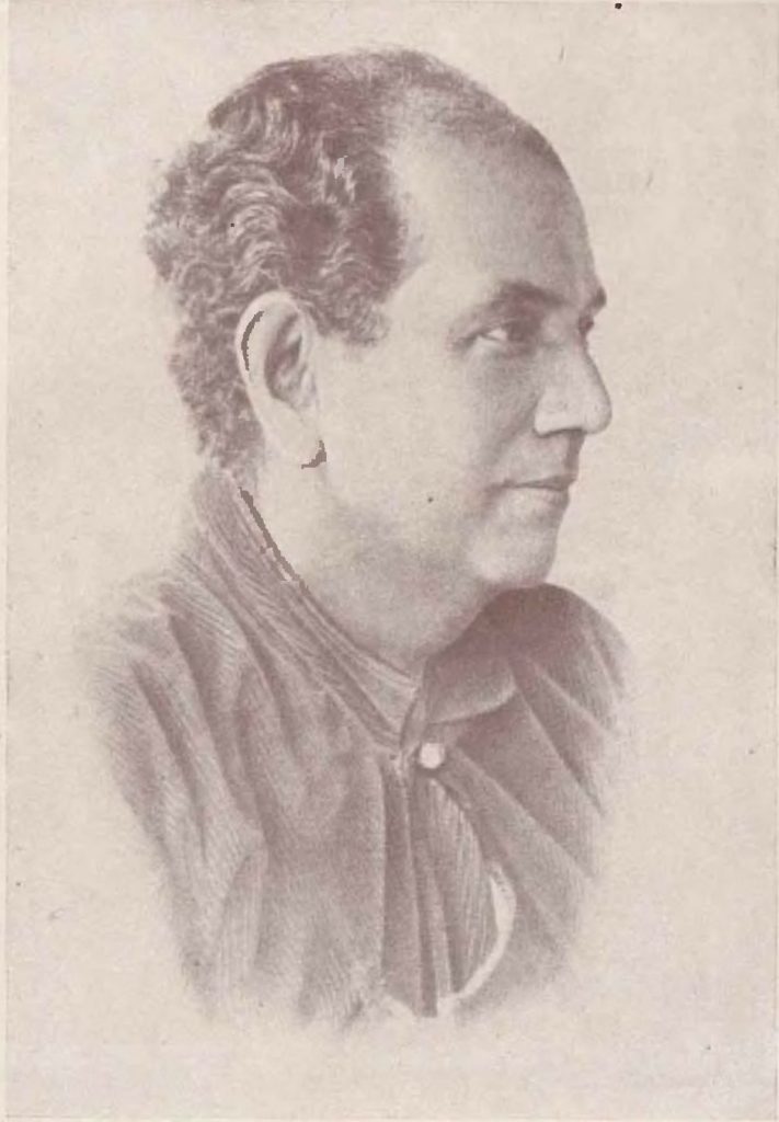 An old photograph of Abanindranath Tagore in profile