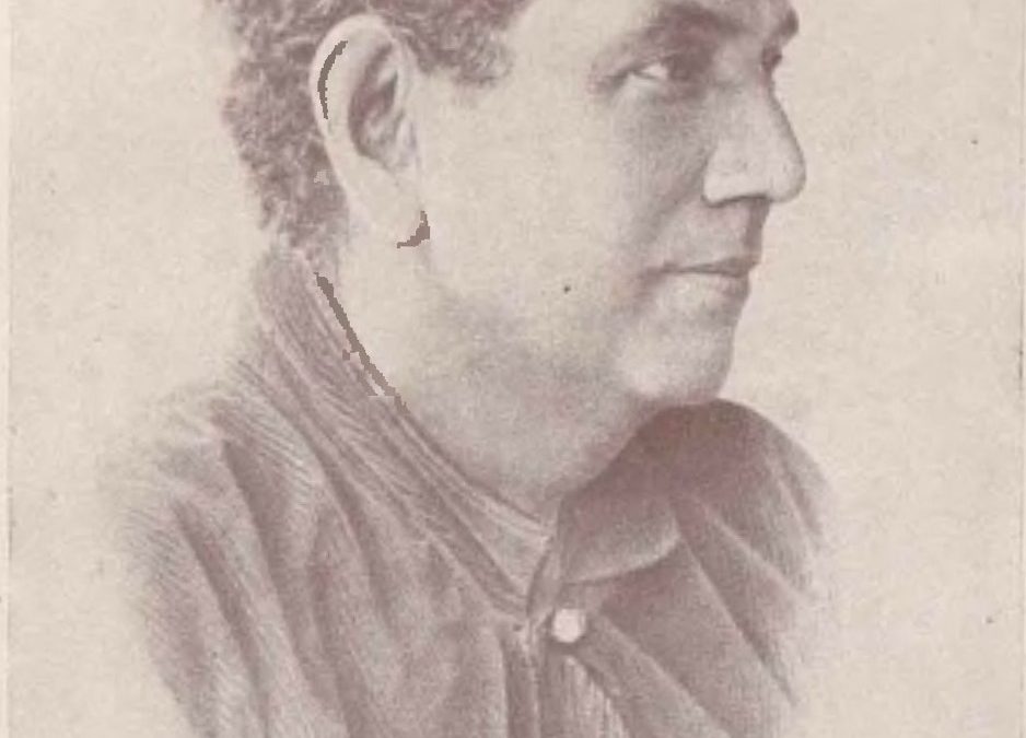 An old photograph of Abanindranath Tagore in profile