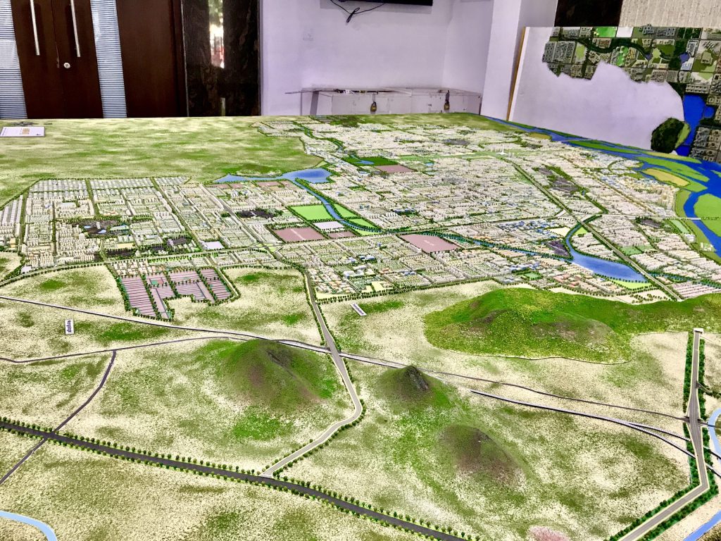 A 3D model of Amaravati at the APCRDA office in Vijayawada