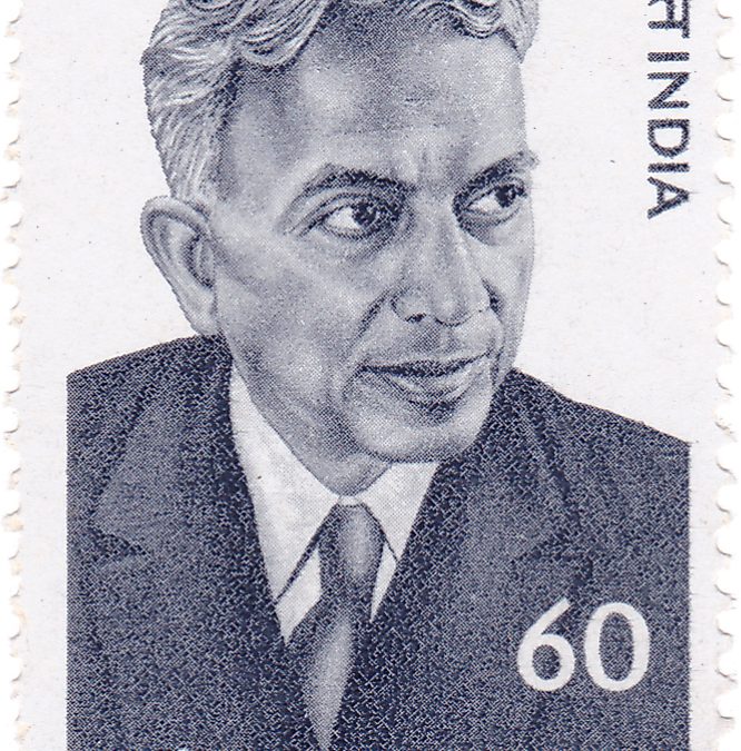 An Indian postage stamp showing B. N. Rau