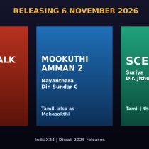 Tamil Cinema’s 6 November Clash: Moonwalk, Mookuthi Amman 2, Scene and Appa Kutty Open a Day After Ramayana