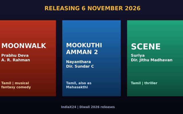 Tamil Cinema’s 6 November Clash: Moonwalk, Mookuthi Amman 2, Scene and Appa Kutty Open a Day After Ramayana