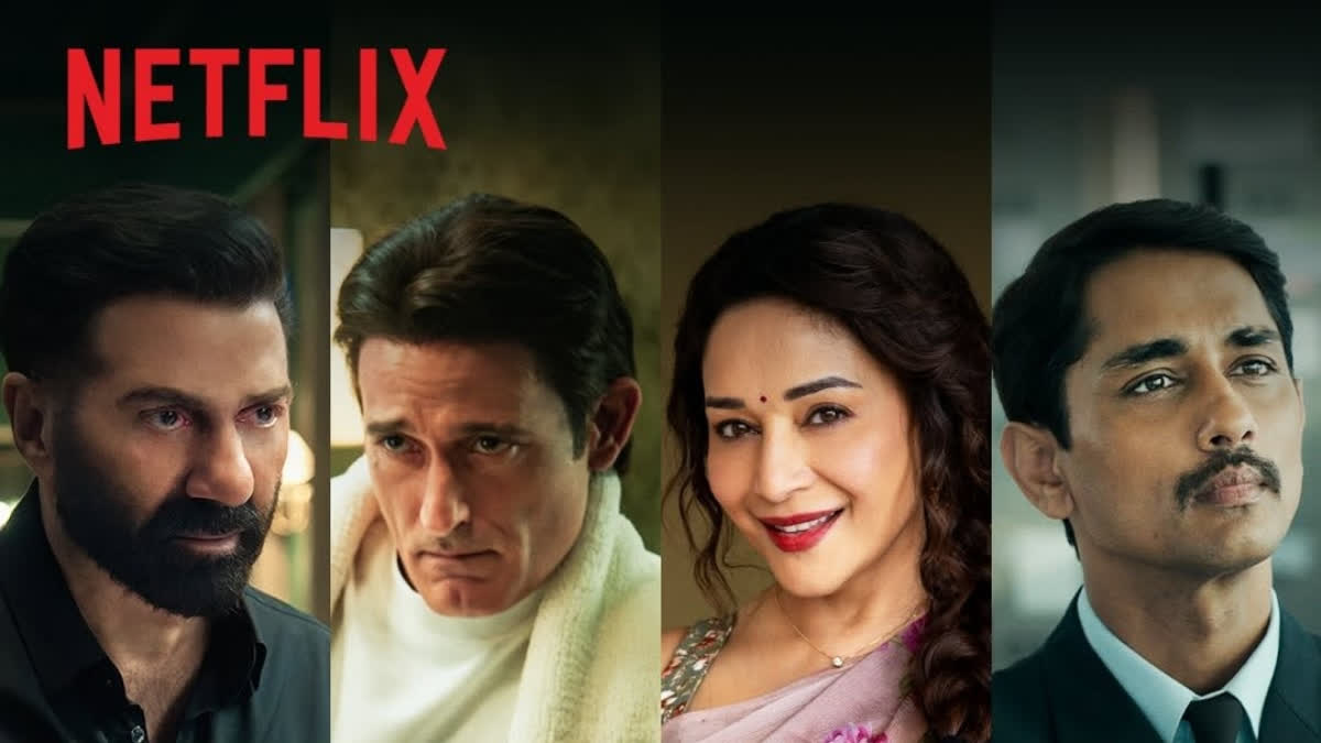 Netflix promotional image with four actors shown in close-up portraits