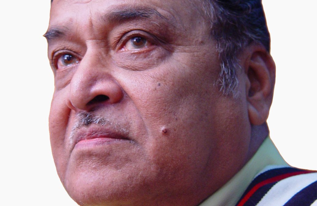 Bhupen Hazarika in his trademark Nepali cap and glasses