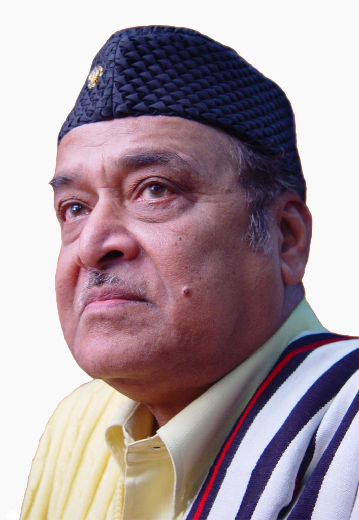 Bhupen Hazarika in his trademark Nepali cap and glasses