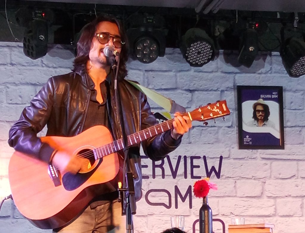 Bhuvan Bam, Indian YouTuber, singing at an event