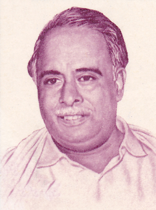 A portrait of C. N. Annadurai from an Indian postage stamp