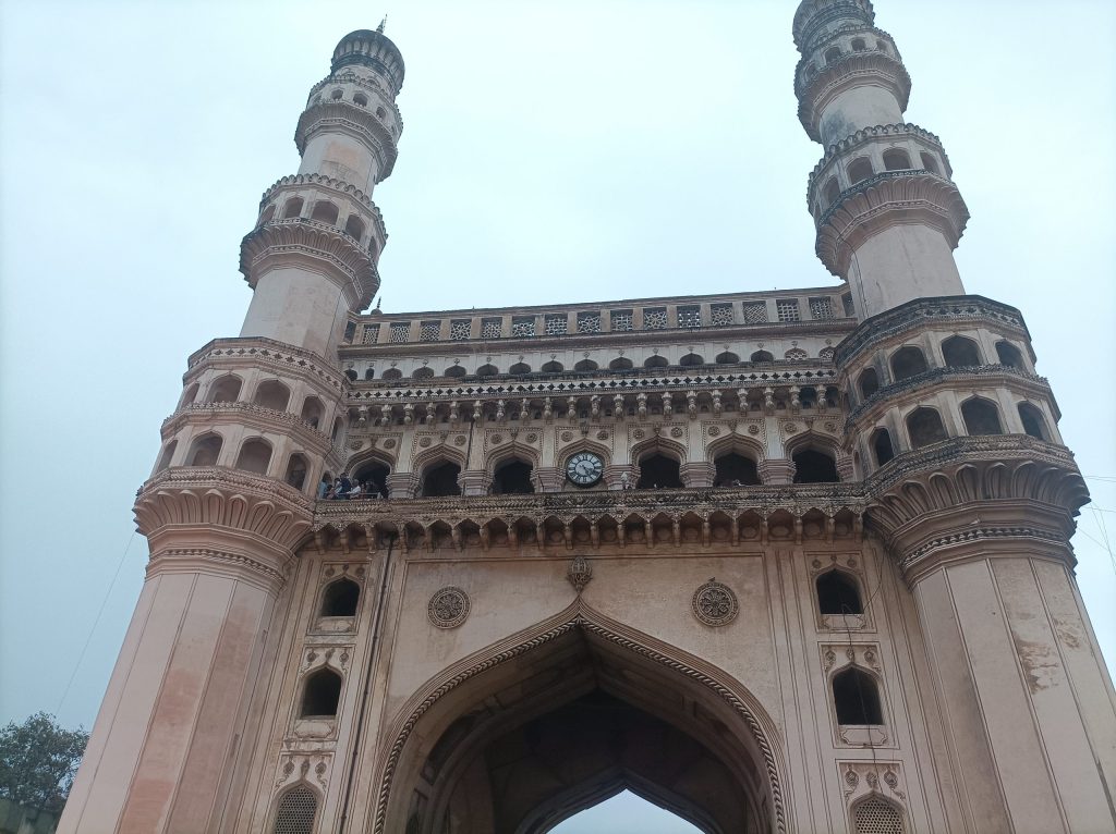 Charminar with its four minarets in Hyderabad