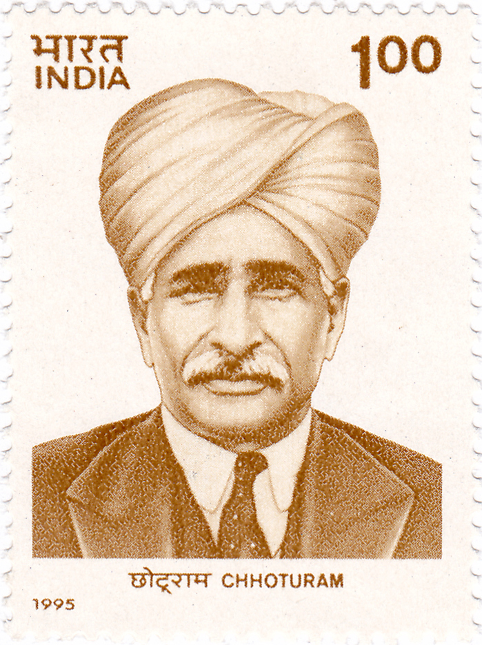 An Indian postage stamp showing Sir Chhotu Ram