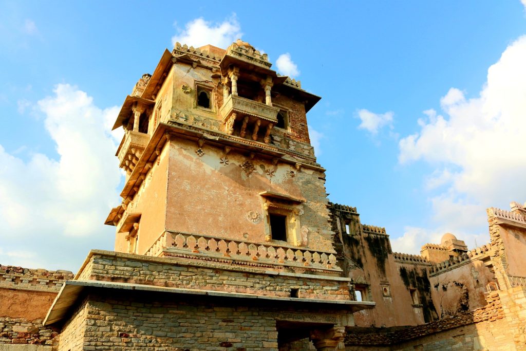 A view within Chittor Fort in Rajasthan