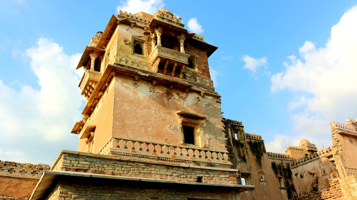 A view within Chittor Fort in Rajasthan