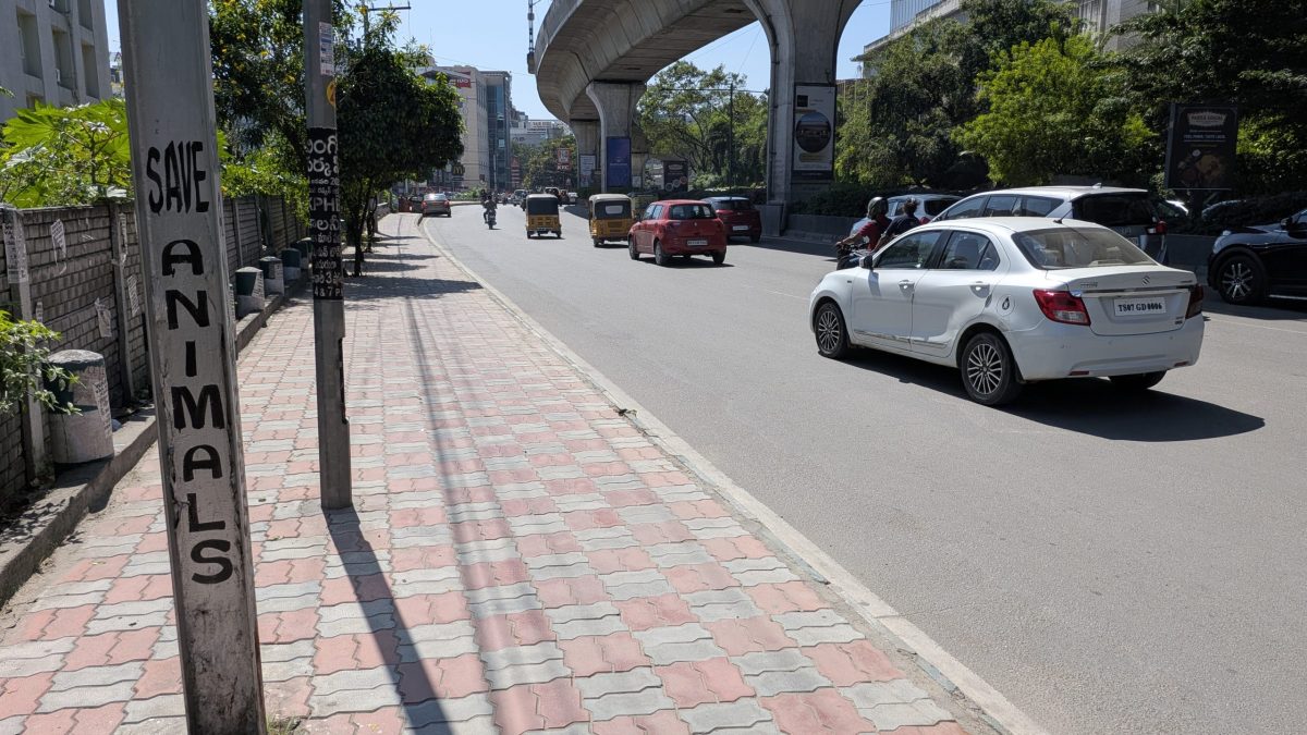 Office buildings in the Hitec City technology district of Hyderabad