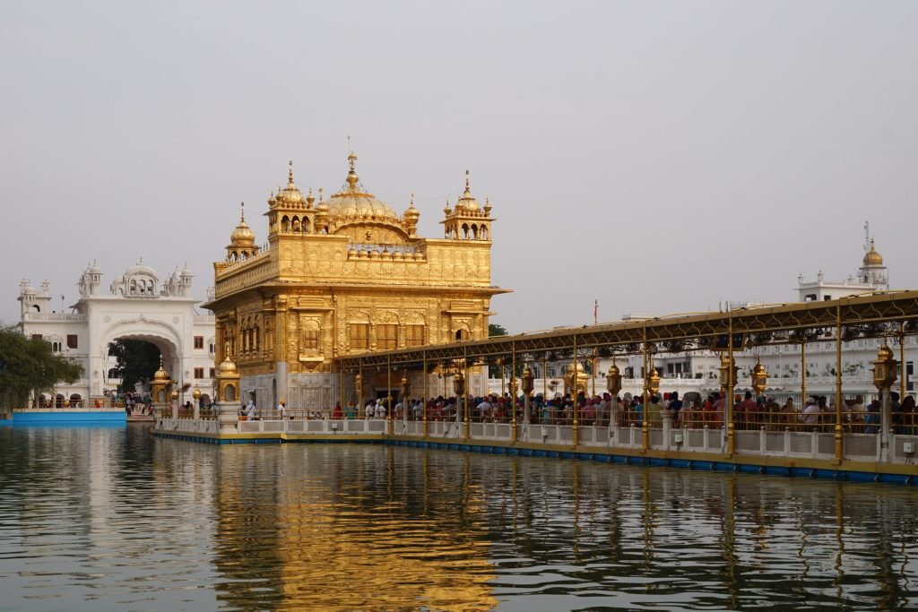 The Golden Temple (Harmandir Sahib) in its pool in Amritsar