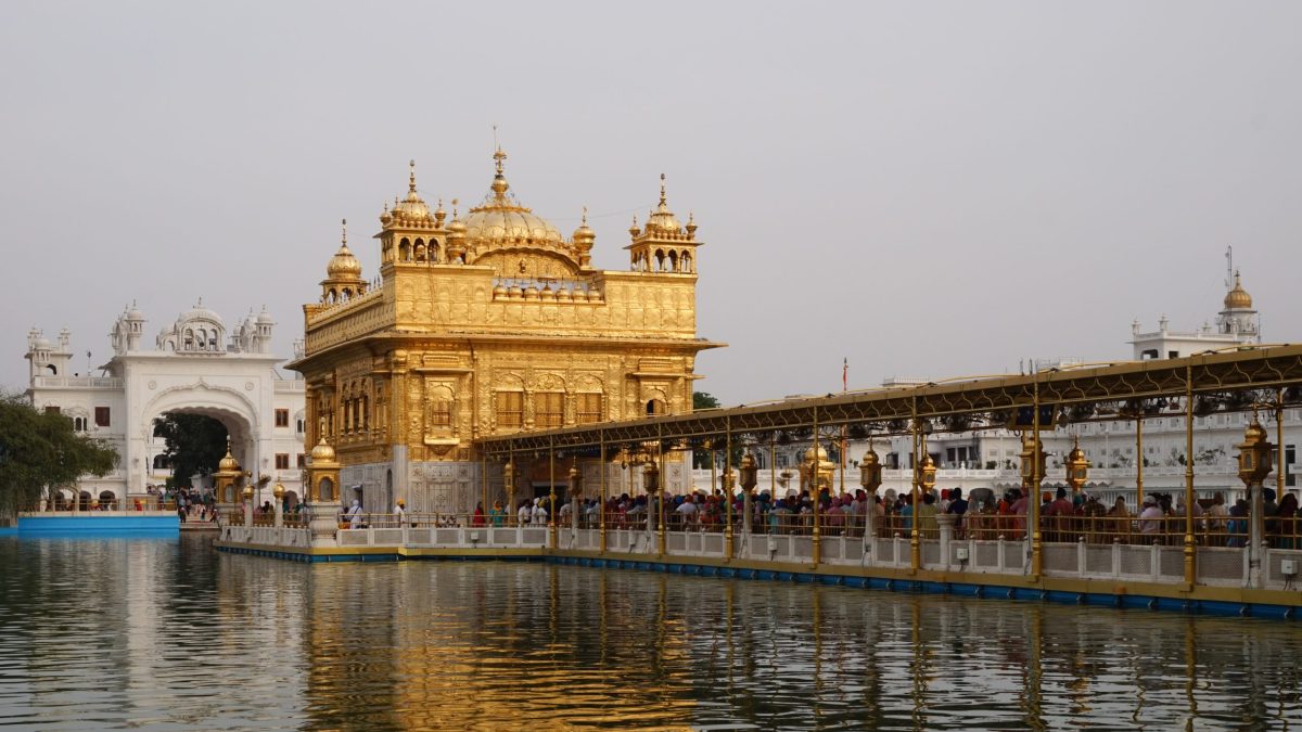 The Golden Temple (Harmandir Sahib) in its pool in Amritsar