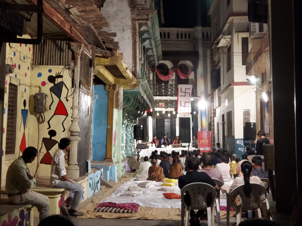 A cultural event marking Amdavad's 615th birthday in Ahmedabad