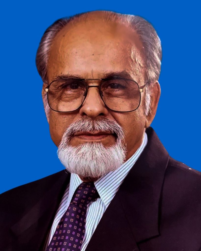 Official portrait of I. K. Gujral with a white beard and glasses