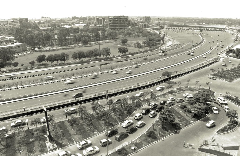 A highway near Gurgaon in India