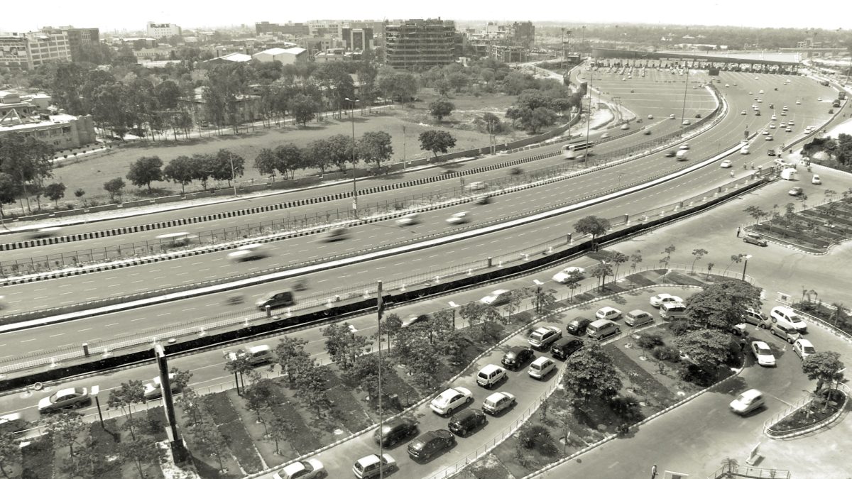 A highway near Gurgaon in India