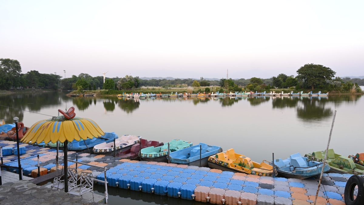 Sukhna Lake in Chandigarh in the evening