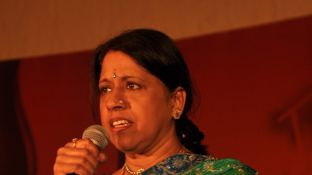 Kavita Krishnamurthy performing on stage