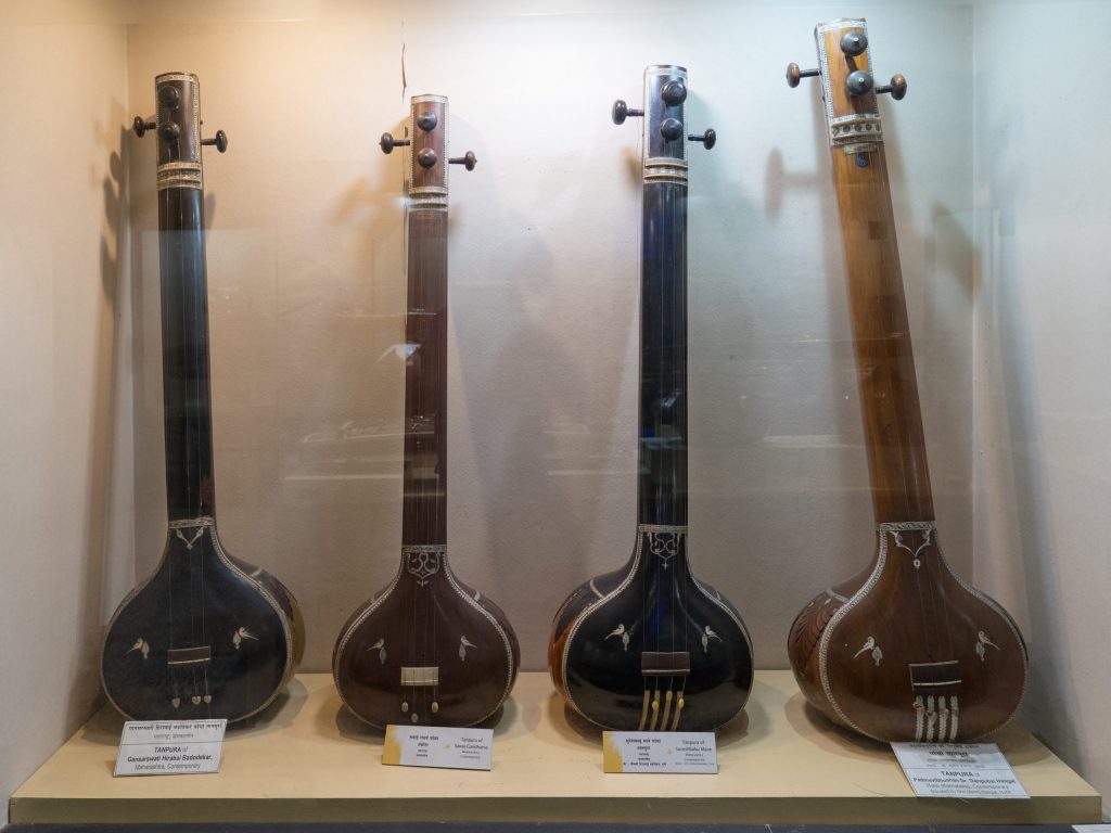 Tanpuras on display at the Raja Dinkar Kelkar Museum in Pune