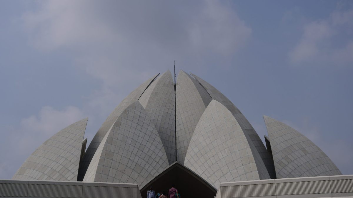 The Lotus Temple, the Baha'i House of Worship in Delhi