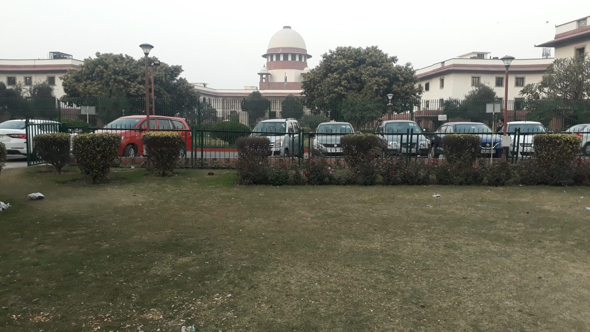 The front of the Supreme Court of India building in New Delhi