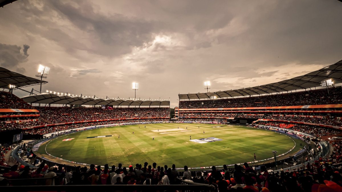 The Rajiv Gandhi International Cricket Stadium in Hyderabad
