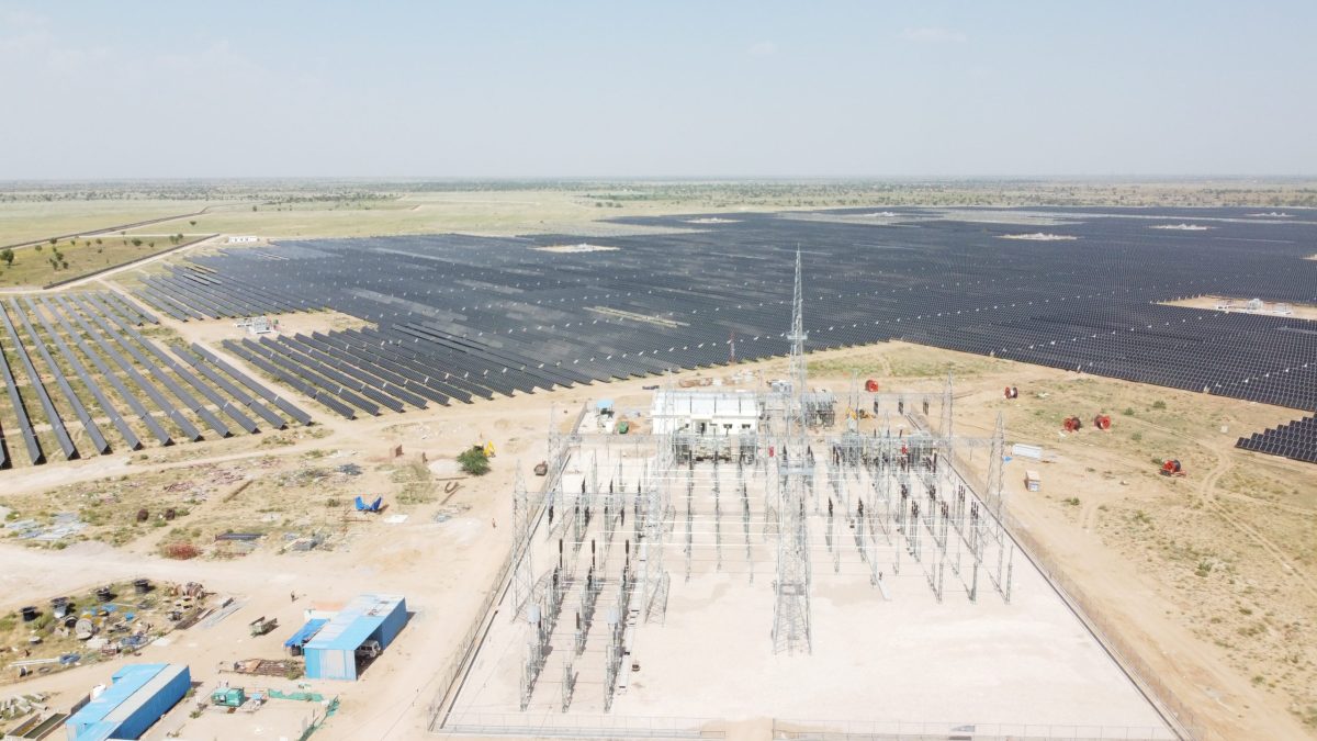 The Bhadla solar power plant in Rajasthan