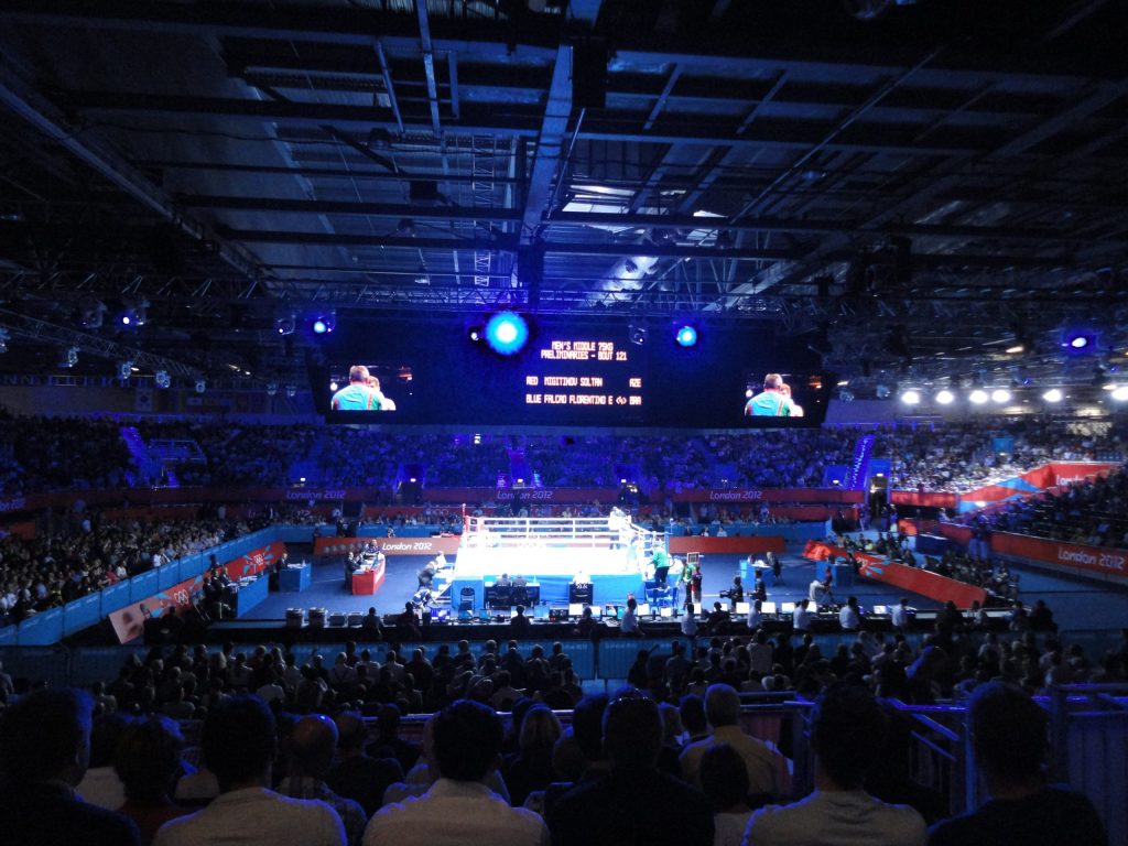 A boxing ring at the 2012 Olympics