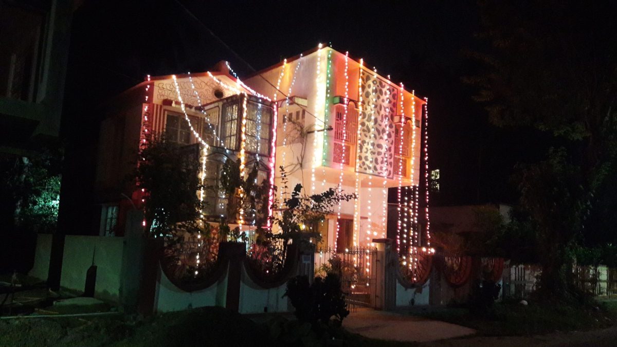 Diwali lamps lit for the festival
