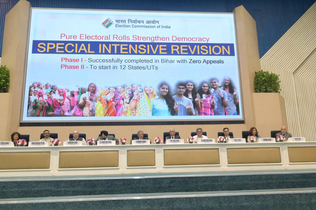 Chief Election Commissioner Gyanesh Kumar at a press conference
