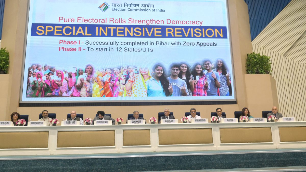 Chief Election Commissioner Gyanesh Kumar at a press conference