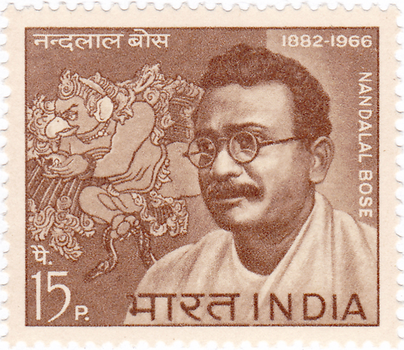 An Indian postage stamp showing Nandalal Bose
