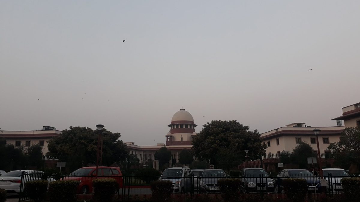 The front of the Supreme Court of India building in New Delhi