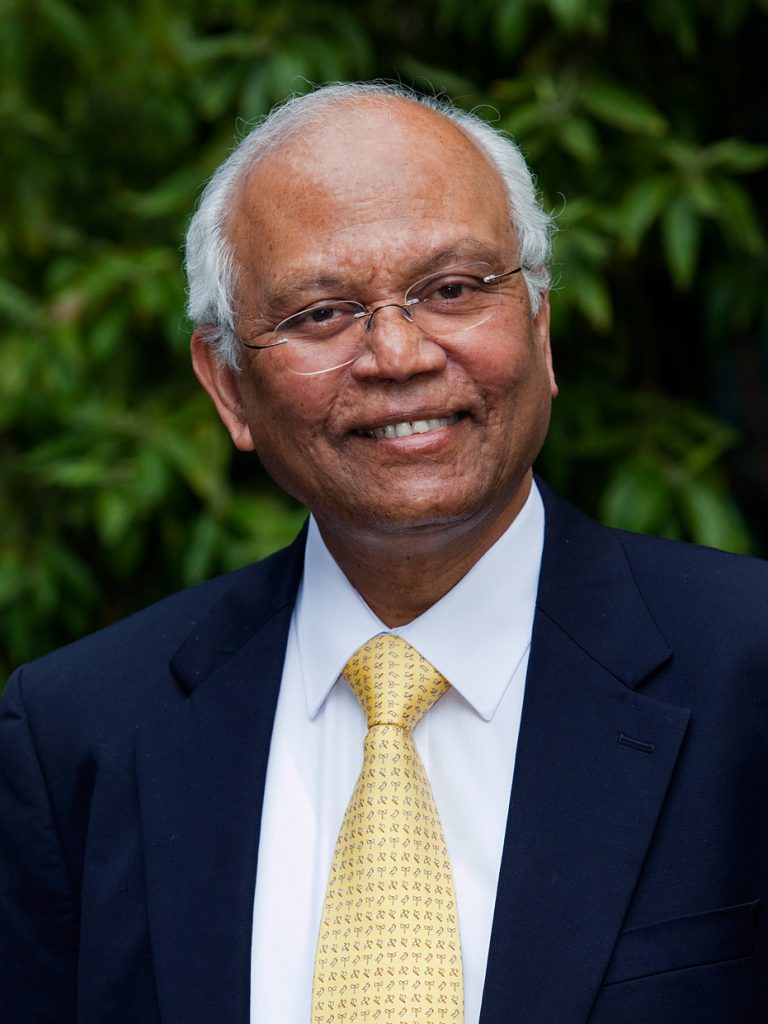 R. A. Mashelkar in glasses, a dark suit and a yellow tie, smiling