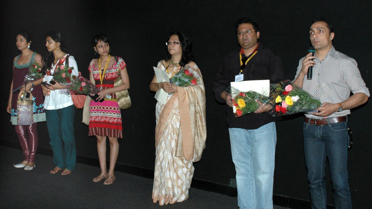 Radhika Apte with the team of the film Antaheen at the International Film Festival of India in Goa