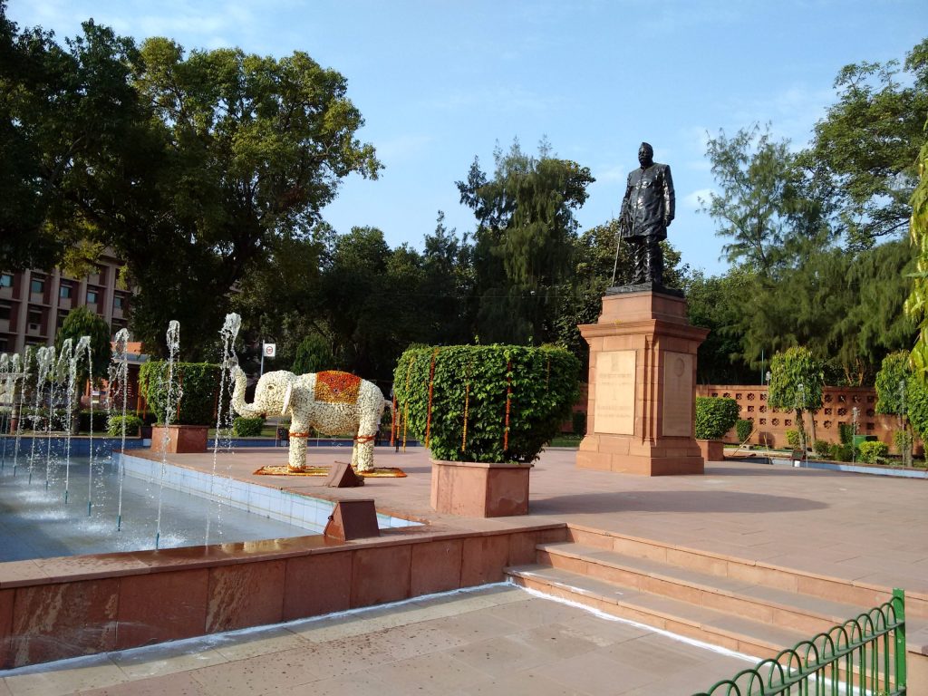 A bronze statue of Govind Ballabh Pant near Rail Bhawan in New Delhi