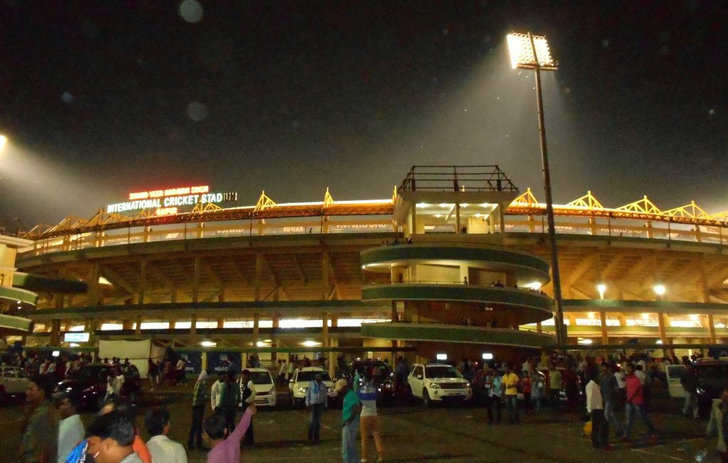 Outside view of the Shaheed Veer Narayan Singh International Cricket Stadium in Raipur
