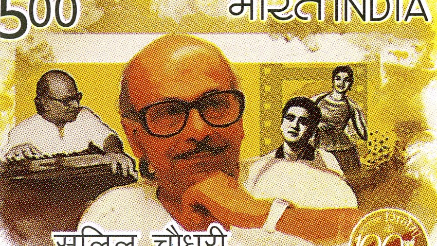 Salil Chowdhury on a 2013 Indian postage stamp