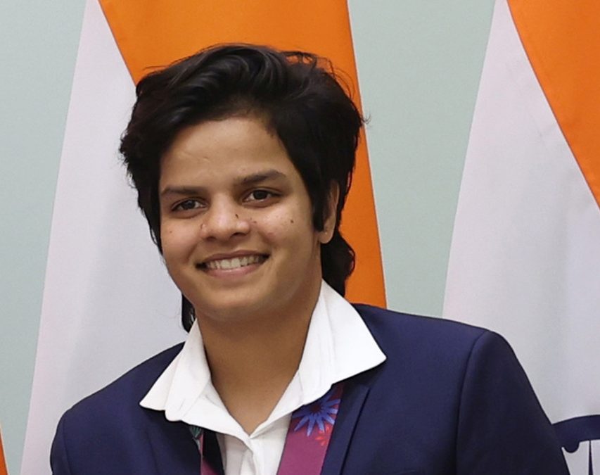 Shafali Verma in the India team blazer