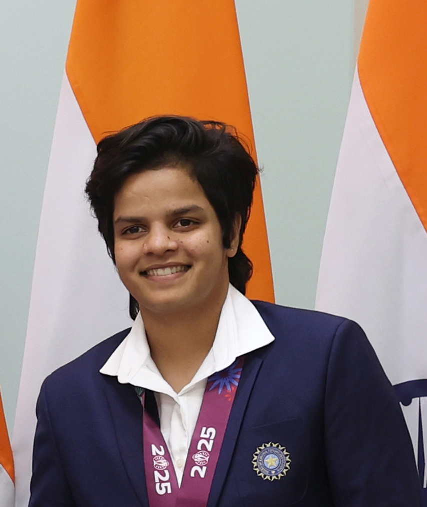 Shafali Verma in the India team blazer