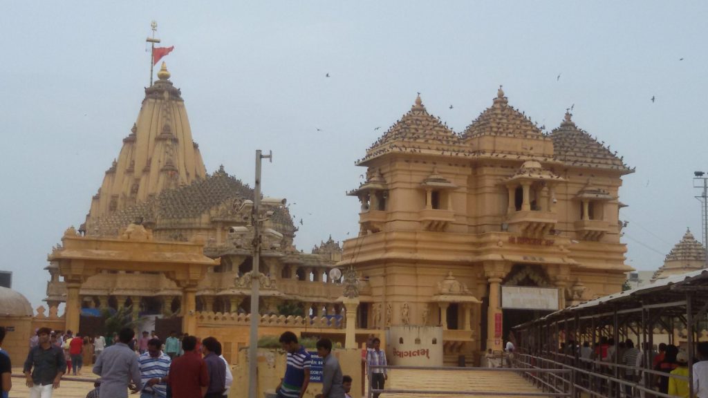 The Somnath Temple on the coast of Gujarat