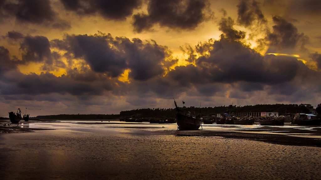 Monsoon clouds over the Bengal coast