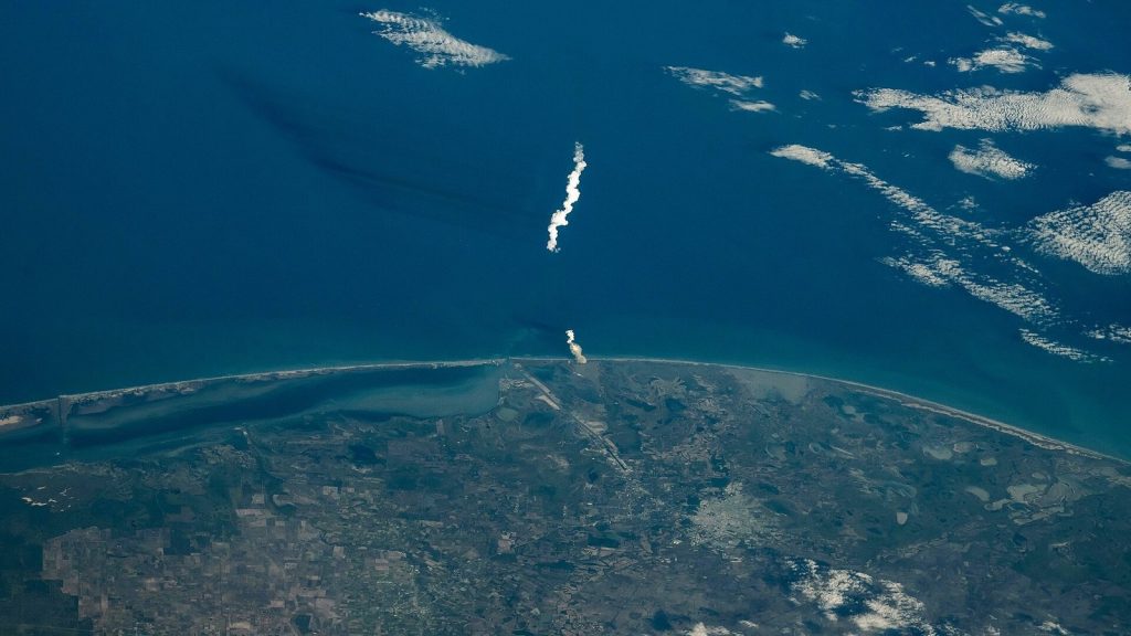 A Starship launch seen from the International Space Station (photo from an earlier flight)