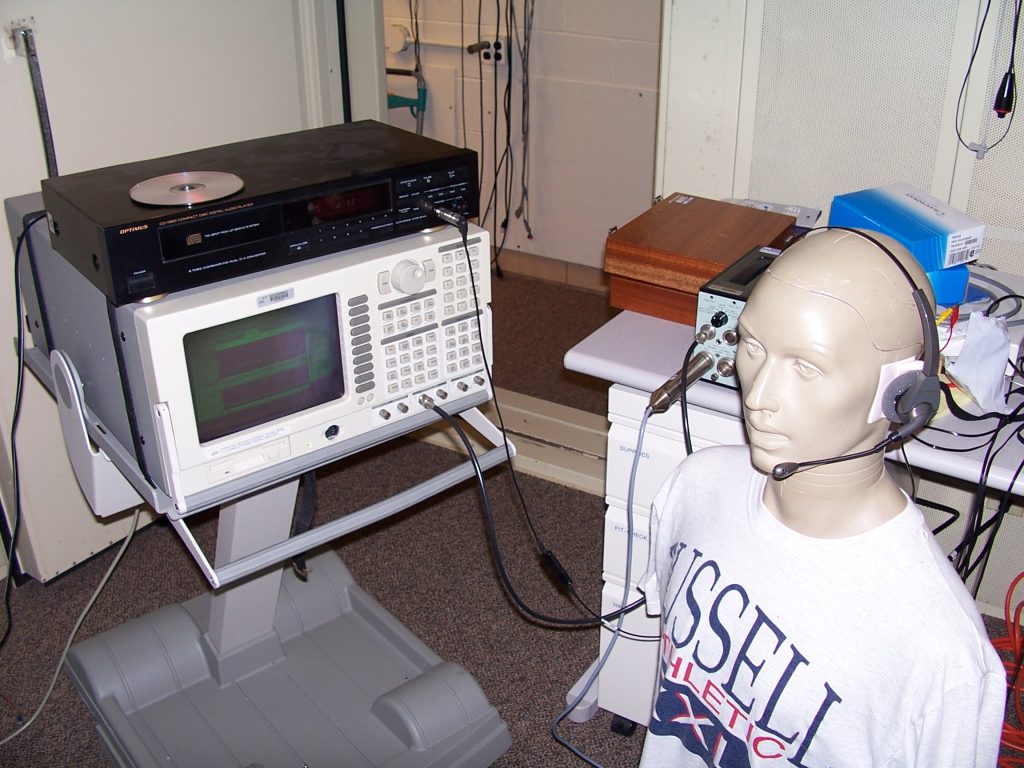 A call centre operator's headset
