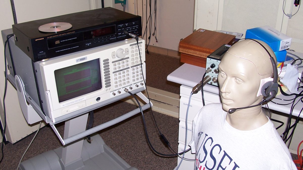 A call centre operator's headset