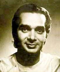 A sepia portrait of the young Uday Shankar, smiling